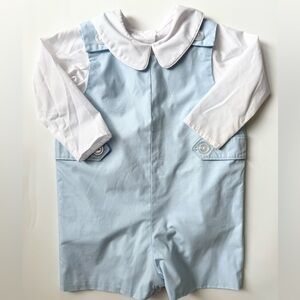 The Beaufort Bonnet Company Light Blue and White Kids Matching Set